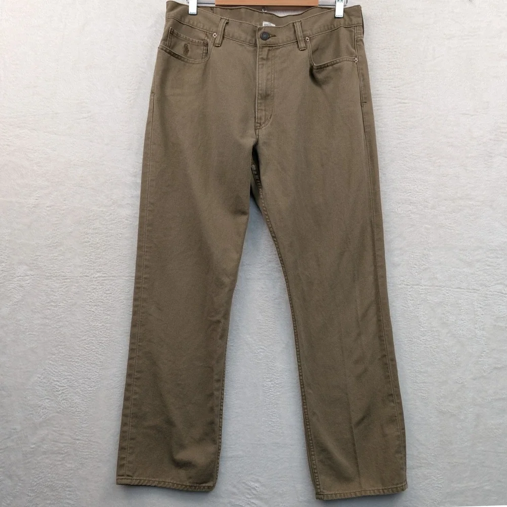 Polo Ralph Lauren Jeans Men's 38x32 Tan Brown Straight Leg Classic 867 Workwear